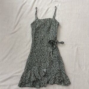 Floral Black and White Women's Dress